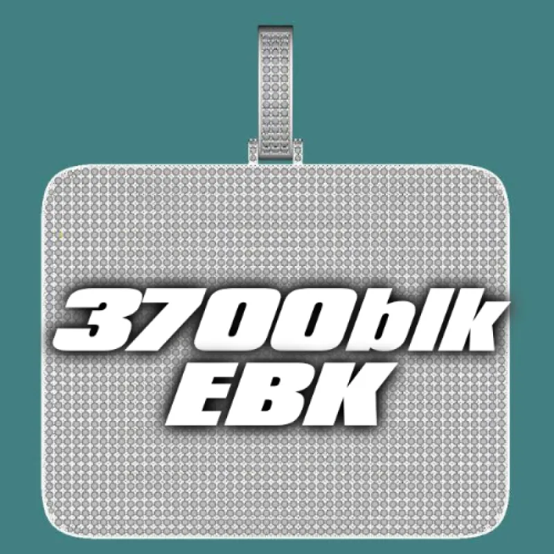 CUSTOM LETTER NECKLACE 3D BIG SQUARE sold by The GUU Shop