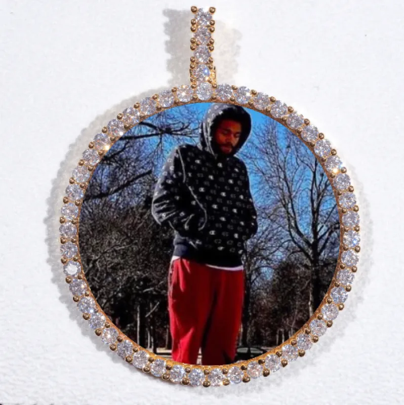 LARGE 3D CIRCLE CUSTOM PICTURE PENDANT sold by The GUU Shop
