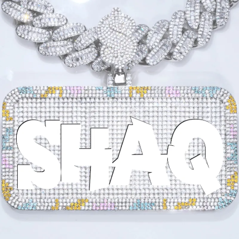 CUSTOM LETTER NECKLACE 3D COLORFUL SQUARE sold by The GUU Shop