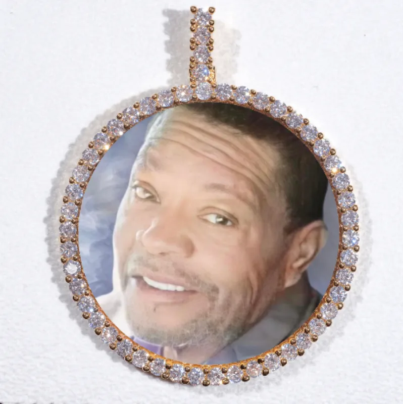 LARGE 3D CIRCLE CUSTOM PICTURE PENDANT sold by The GUU Shop