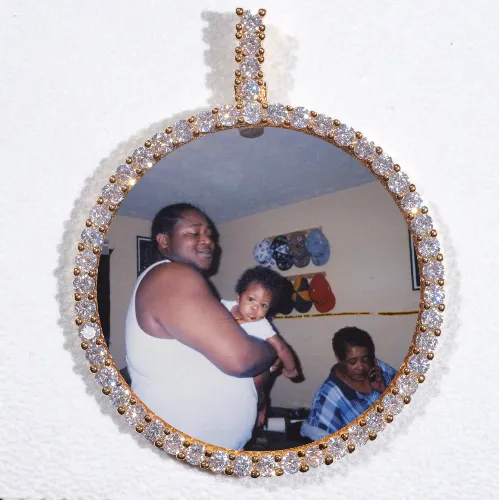 LARGE 3D CIRCLE CUSTOM PICTURE PENDANT sold by The GUU Shop