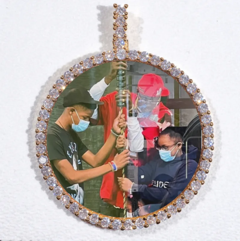 LARGE 3D CIRCLE CUSTOM PICTURE PENDANT sold by The GUU Shop
