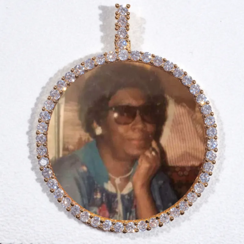 LARGE 3D CIRCLE CUSTOM PICTURE PENDANT sold by The GUU Shop