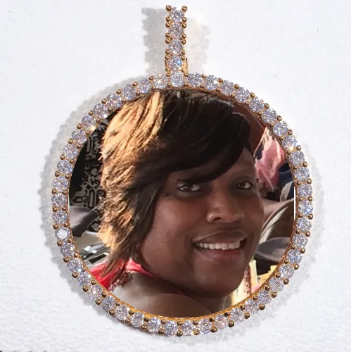 LARGE 3D CIRCLE CUSTOM PICTURE PENDANT sold by The GUU Shop