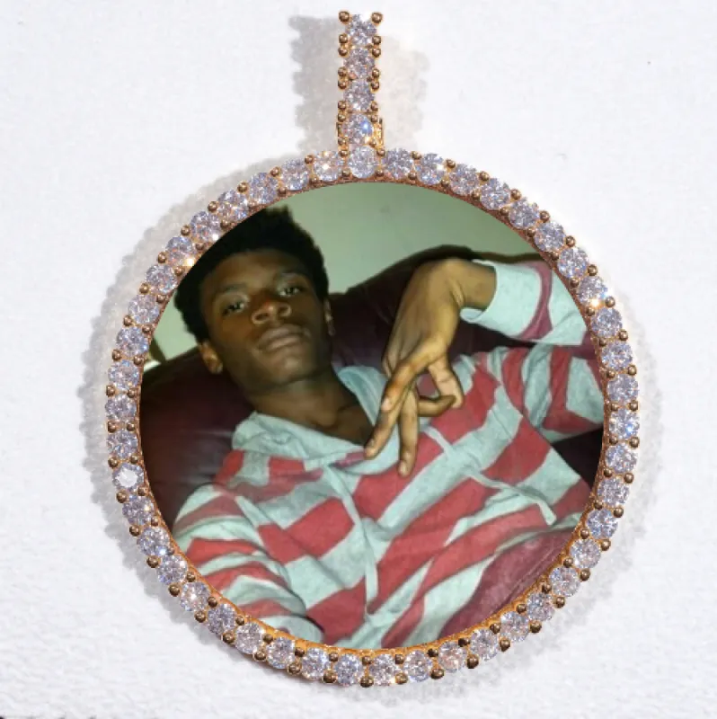 LARGE 3D CIRCLE CUSTOM PICTURE PENDANT sold by The GUU Shop