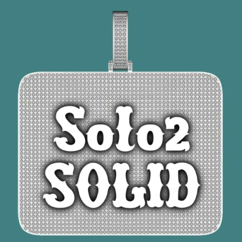 CUSTOM LETTER NECKLACE 3D BIG SQUARE sold by The GUU Shop