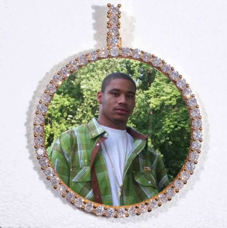 LARGE 3D CIRCLE CUSTOM PICTURE PENDANT sold by The GUU Shop