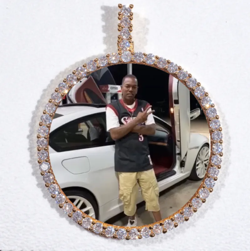 LARGE 3D CIRCLE CUSTOM PICTURE PENDANT sold by The GUU Shop