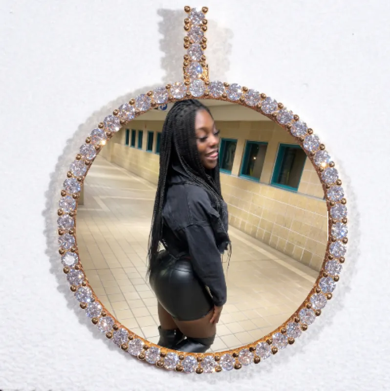 LARGE 3D CIRCLE CUSTOM PICTURE PENDANT sold by The GUU Shop