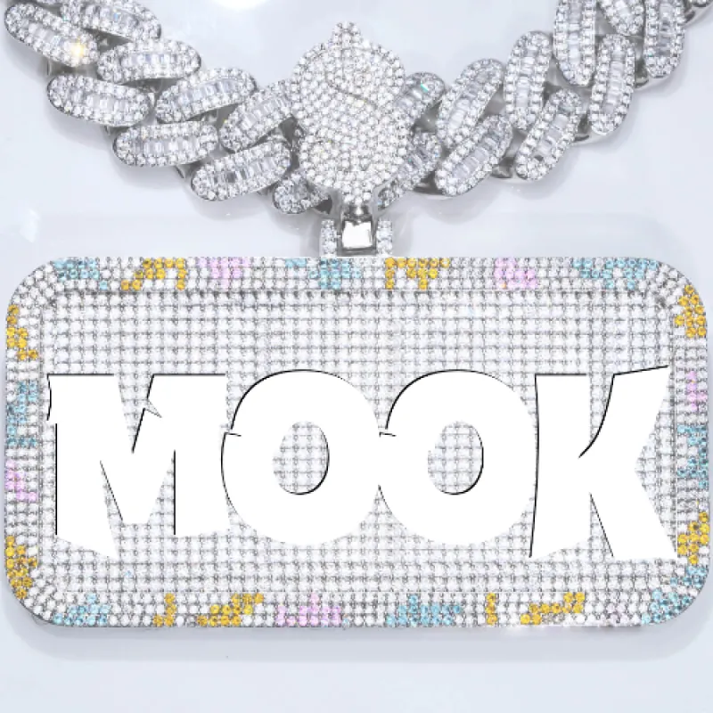 CUSTOM LETTER NECKLACE 3D COLORFUL SQUARE sold by The GUU Shop