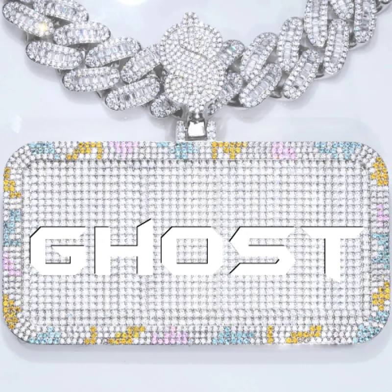 CUSTOM LETTER NECKLACE 3D COLORFUL SQUARE sold by The GUU Shop