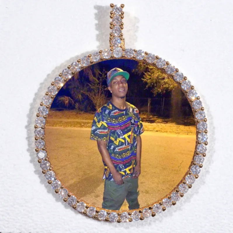 LARGE 3D CIRCLE CUSTOM PICTURE PENDANT sold by The GUU Shop