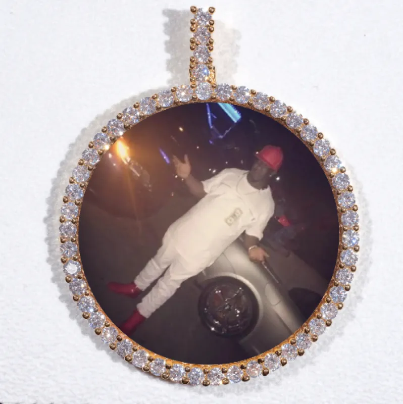 LARGE 3D CIRCLE CUSTOM PICTURE PENDANT sold by The GUU Shop