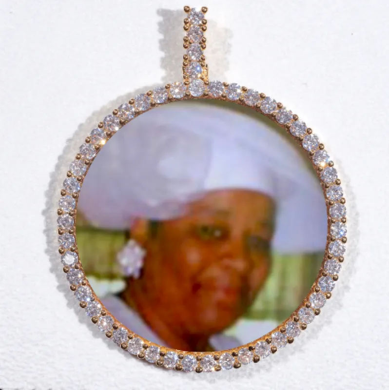 LARGE 3D CIRCLE CUSTOM PICTURE PENDANT sold by The GUU Shop