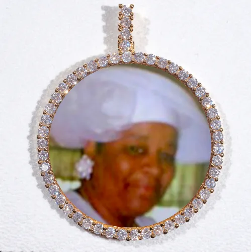 LARGE 3D CIRCLE CUSTOM PICTURE PENDANT sold by The GUU Shop