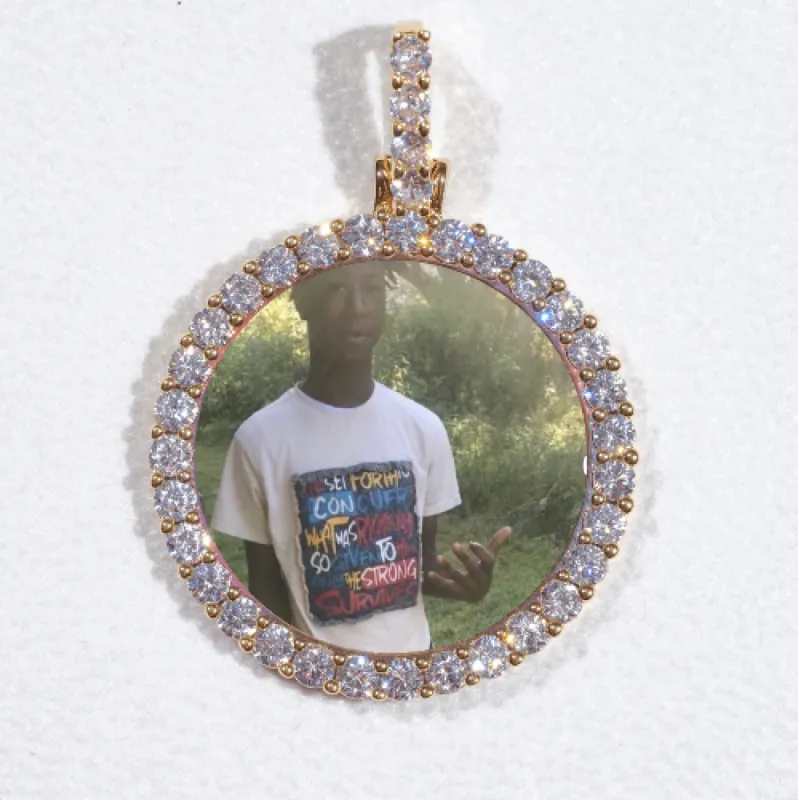 3D CIRCLE CUSTOM PICTURE PENDANT SMALL SIZE sold by The GUU Shop