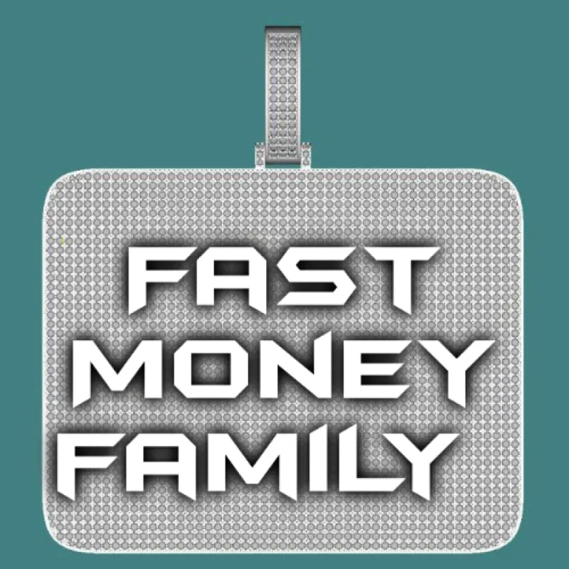 CUSTOM LETTER NECKLACE 3D BIG SQUARE sold by The GUU Shop