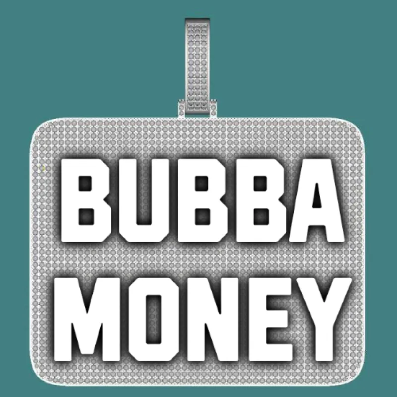 CUSTOM LETTER NECKLACE 3D BIG SQUARE sold by The GUU Shop