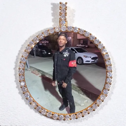 LARGE 3D CIRCLE CUSTOM PICTURE PENDANT sold by The GUU Shop