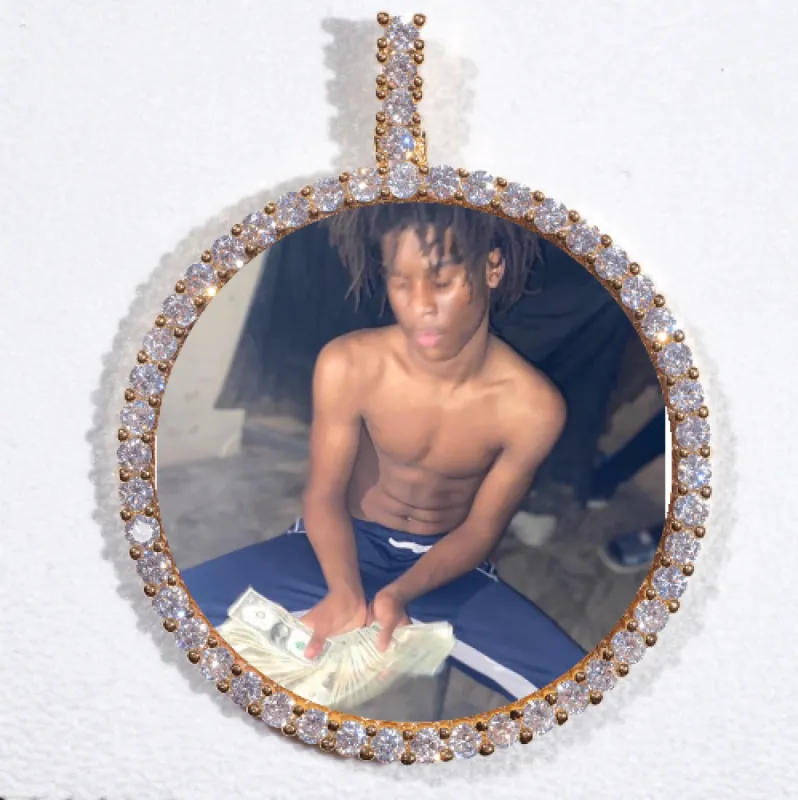 LARGE 3D CIRCLE CUSTOM PICTURE PENDANT sold by The GUU Shop