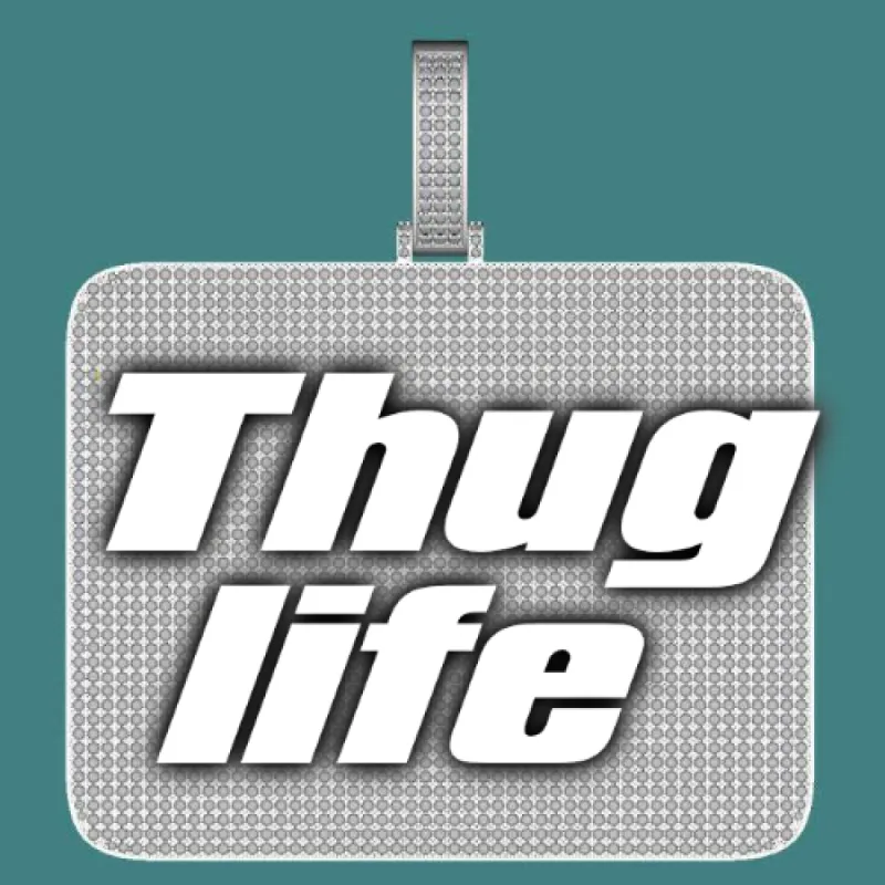 CUSTOM LETTER NECKLACE 3D BIG SQUARE sold by The GUU Shop