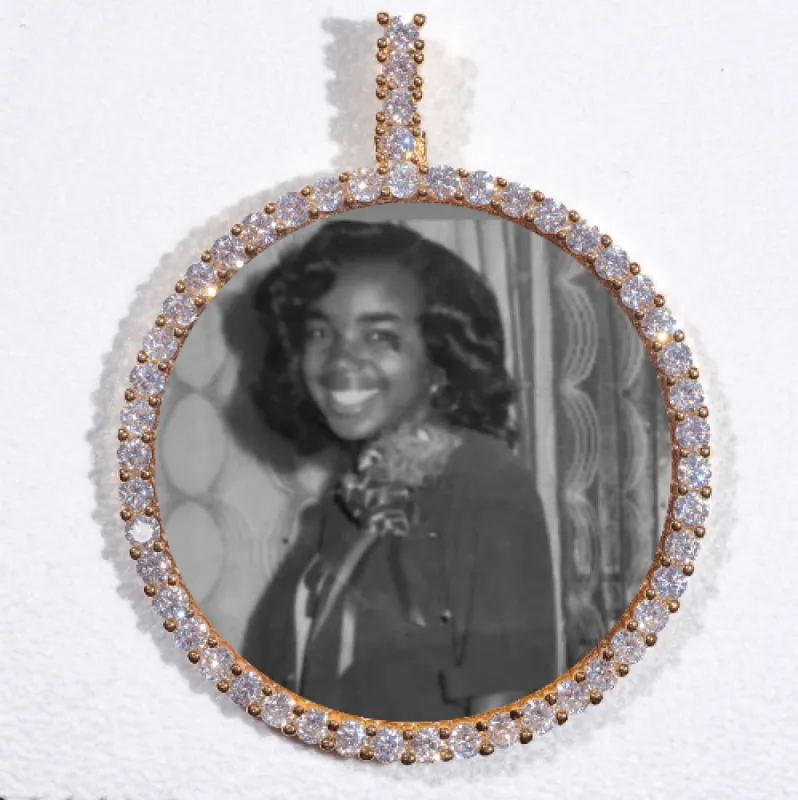 LARGE 3D CIRCLE CUSTOM PICTURE PENDANT sold by The GUU Shop