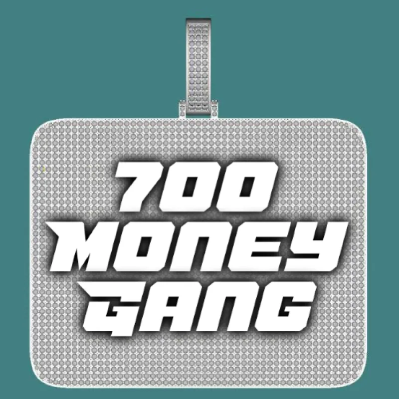 CUSTOM LETTER NECKLACE 3D BIG SQUARE sold by The GUU Shop