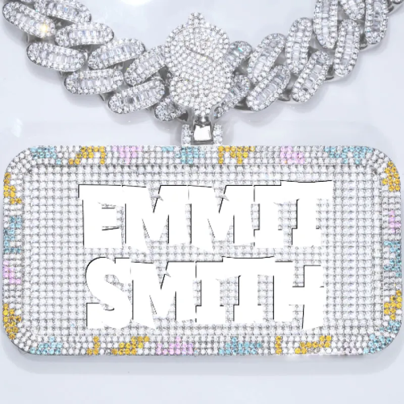 CUSTOM LETTER NECKLACE 3D COLORFUL SQUARE sold by The GUU Shop