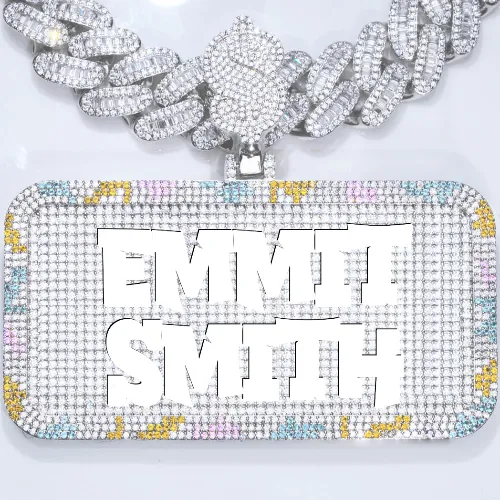 CUSTOM LETTER NECKLACE 3D COLORFUL SQUARE sold by The GUU Shop