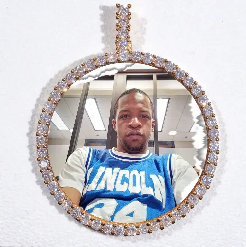 LARGE 3D CIRCLE CUSTOM PICTURE PENDANT sold by The GUU Shop