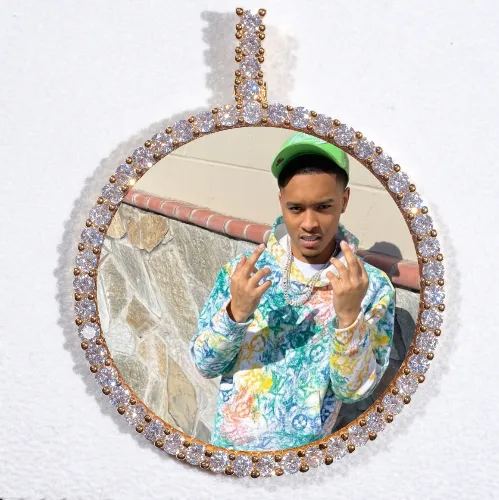 LARGE 3D CIRCLE CUSTOM PICTURE PENDANT sold by The GUU Shop