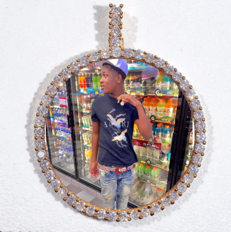LARGE 3D CIRCLE CUSTOM PICTURE PENDANT sold by The GUU Shop