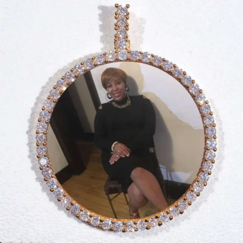 LARGE 3D CIRCLE CUSTOM PICTURE PENDANT sold by The GUU Shop