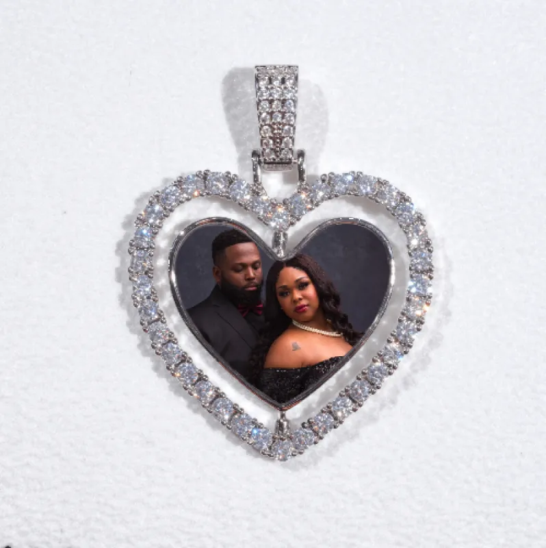 3D Spinning 2-Faced Heart Custom Picture Pendant sold by The GUU Shop