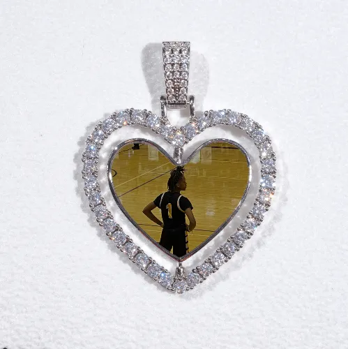 3D Spinning 2-Faced Heart Custom Picture Pendant sold by The GUU Shop