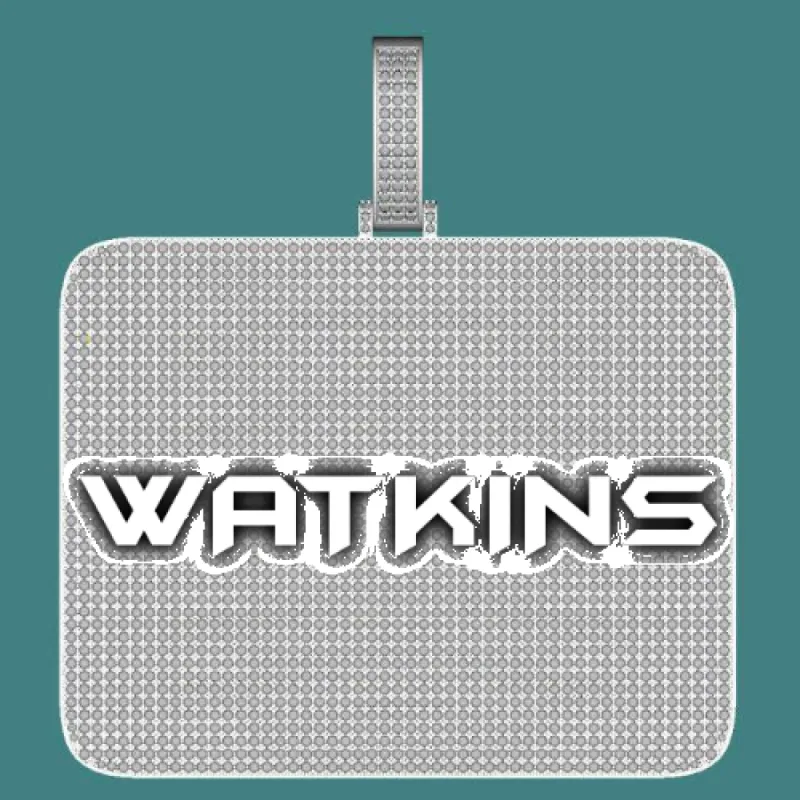 CUSTOM LETTER NECKLACE 3D BIG SQUARE sold by The GUU Shop