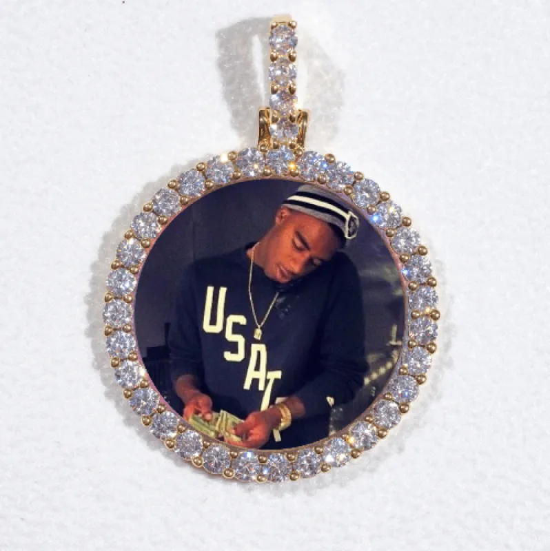 3D CIRCLE CUSTOM PICTURE PENDANT SMALL SIZE sold by The GUU Shop