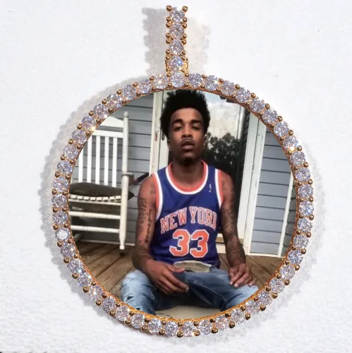 LARGE 3D CIRCLE CUSTOM PICTURE PENDANT sold by The GUU Shop