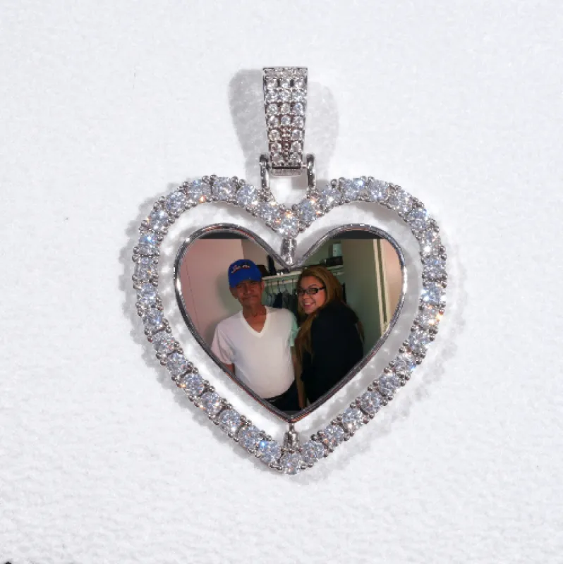 3D Spinning 2-Faced Heart Custom Picture Pendant sold by The GUU Shop