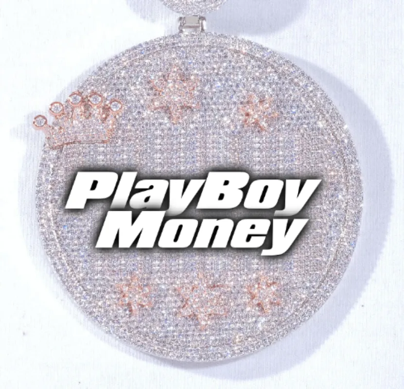 CUSTOM LETTER NECKLACE 3D BIG CROWN DISC sold by The GUU Shop