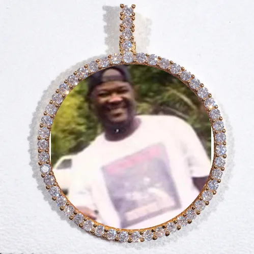 LARGE 3D CIRCLE CUSTOM PICTURE PENDANT sold by The GUU Shop