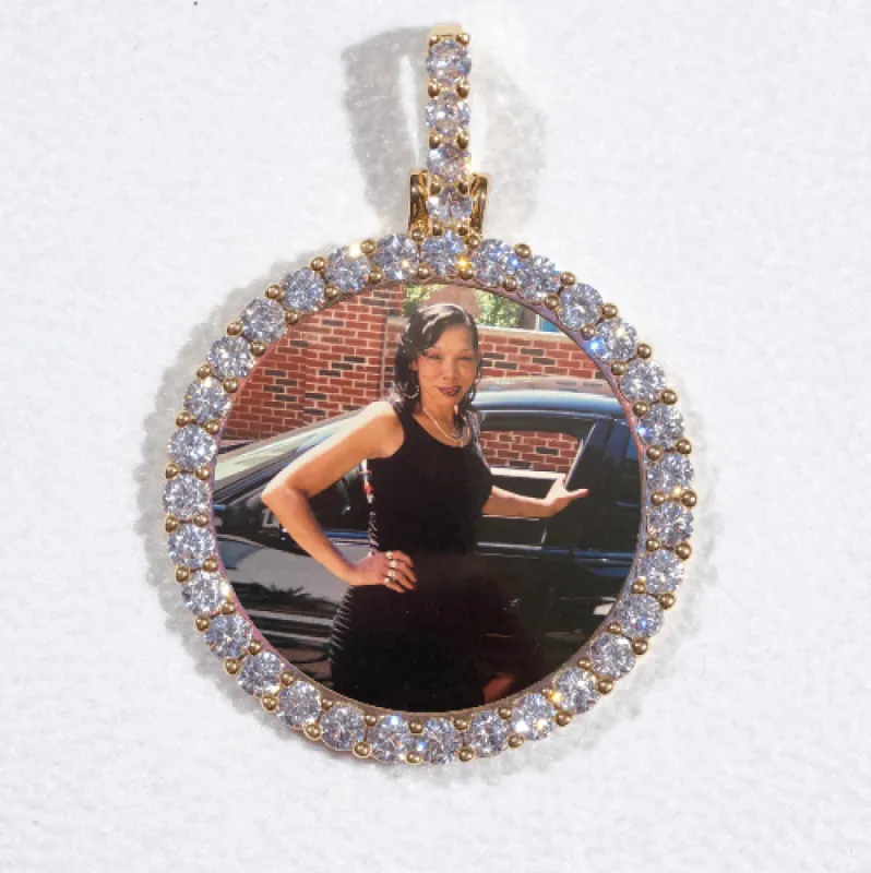 3D CIRCLE CUSTOM PICTURE PENDANT SMALL SIZE sold by The GUU Shop