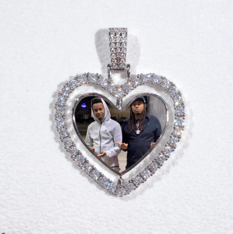 3D Spinning 2-Faced Heart Custom Picture Pendant sold by The GUU Shop