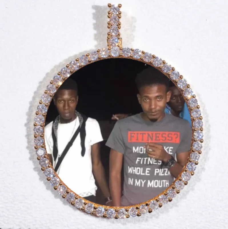 LARGE 3D CIRCLE CUSTOM PICTURE PENDANT sold by The GUU Shop