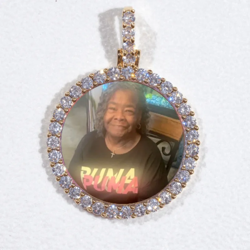 3D CIRCLE CUSTOM PICTURE PENDANT SMALL SIZE sold by The GUU Shop