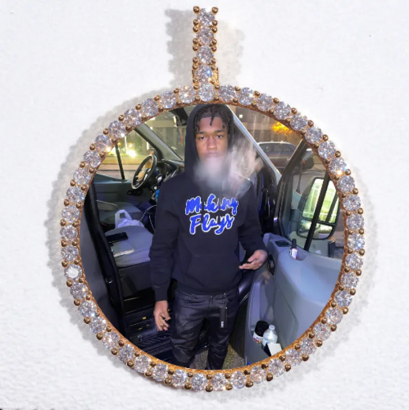 LARGE 3D CIRCLE CUSTOM PICTURE PENDANT sold by The GUU Shop