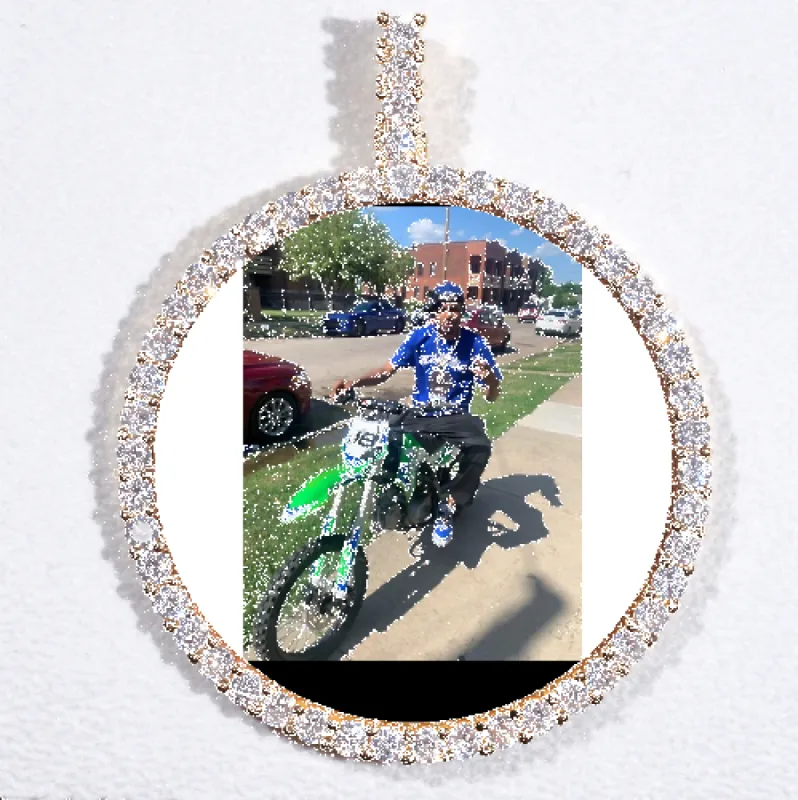 LARGE 3D CIRCLE CUSTOM PICTURE PENDANT sold by The GUU Shop