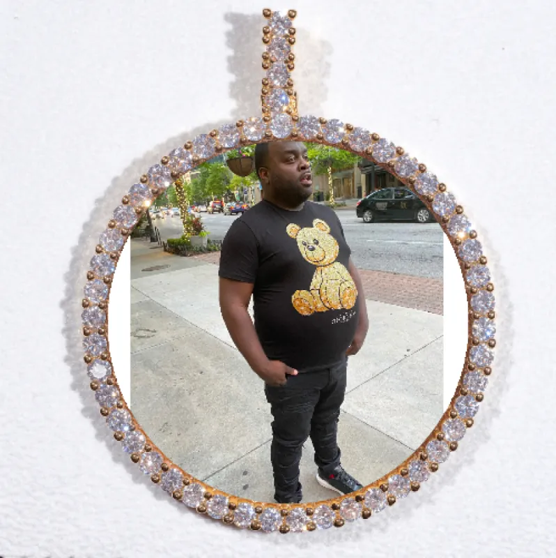LARGE 3D CIRCLE CUSTOM PICTURE PENDANT sold by The GUU Shop