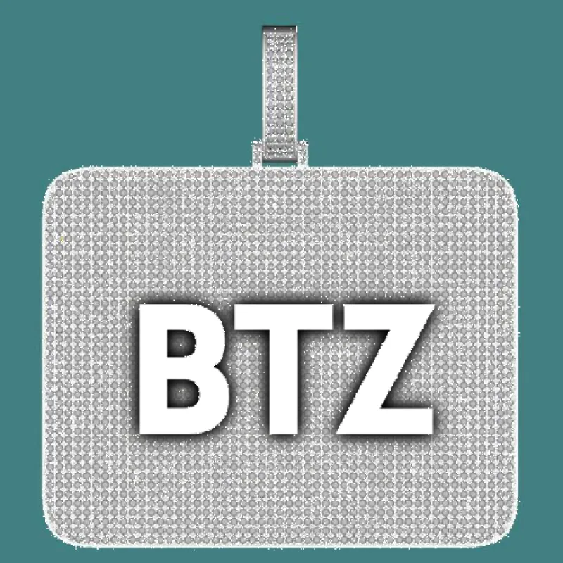 CUSTOM LETTER NECKLACE 3D BIG SQUARE sold by The GUU Shop