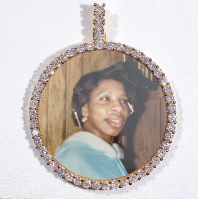 LARGE 3D CIRCLE CUSTOM PICTURE PENDANT sold by The GUU Shop